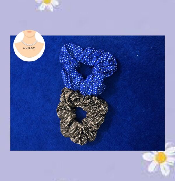 Polka Dot Silk Scrunchies