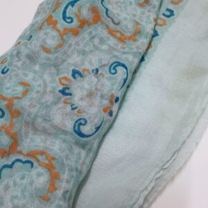 Turquoise Patterned Scarf
