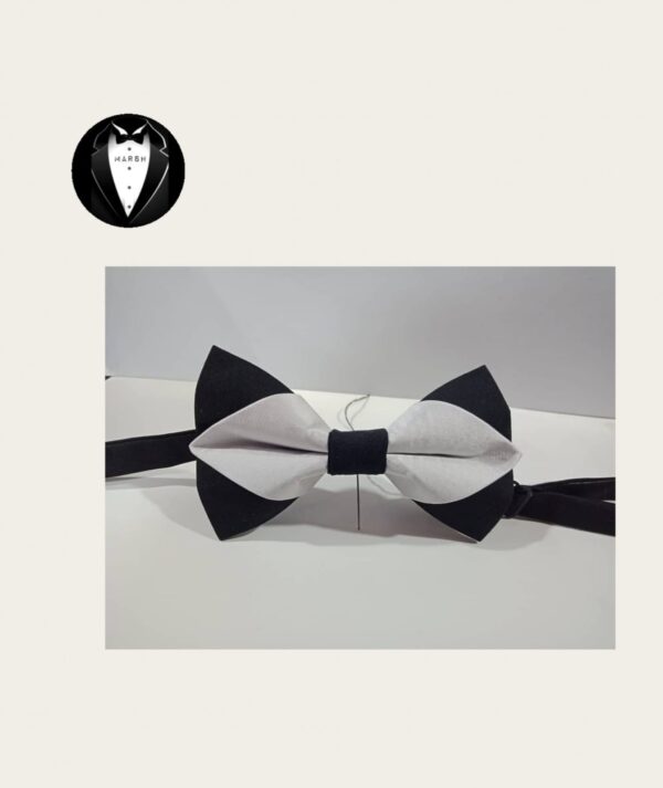 Dual Colored Bowtie (White & Black)