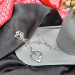 Infinity Heart with ball chain