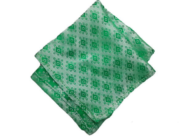 Green Jacuard Pocket Square