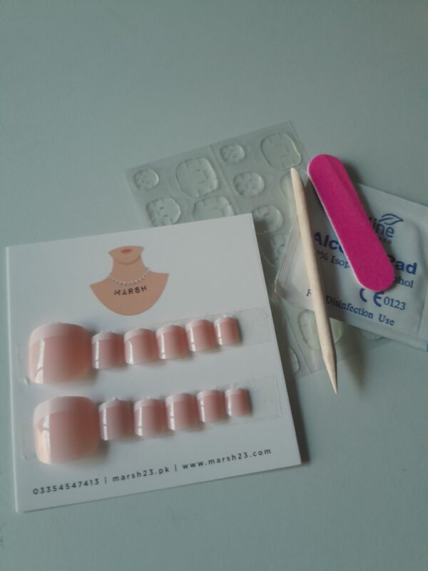 French Pedicure Nails - Image 2