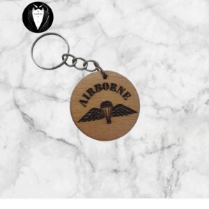 Airborne Wooden Keyring