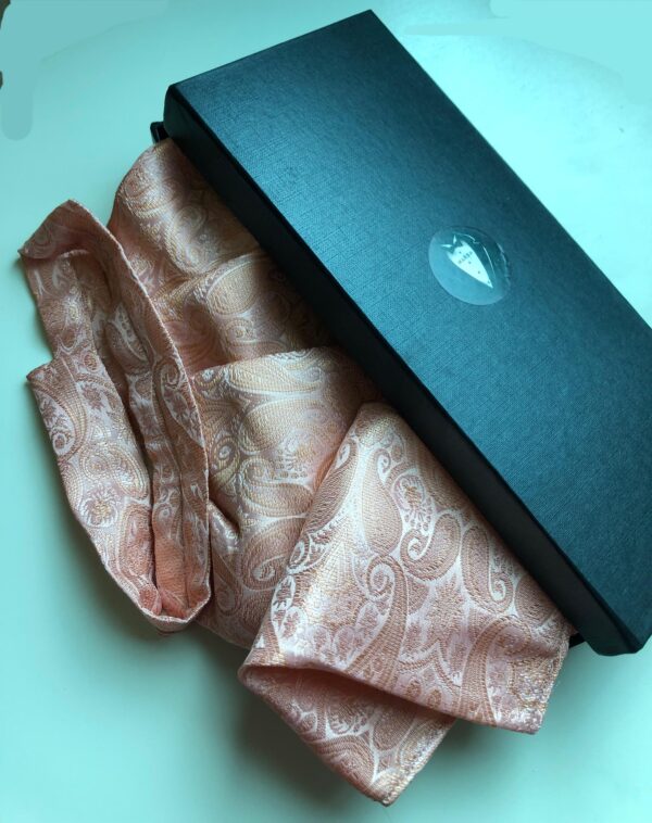 Closed Ascot with matching Pocket Square Set - Image 4