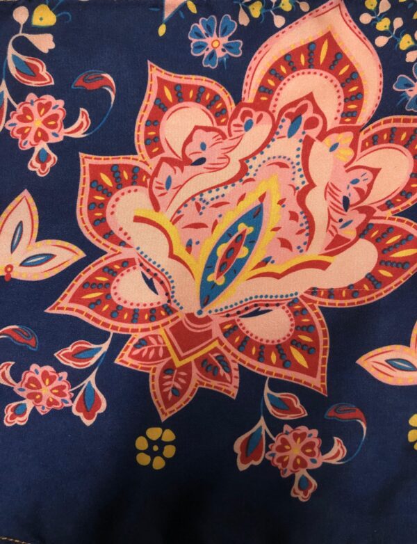 Foral Printed Silk Pocket Square (LUXE COLLECTION) - Image 2