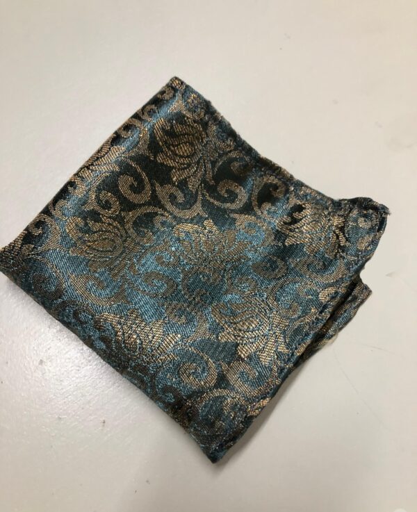 Aqua Jacuard Pocket Square