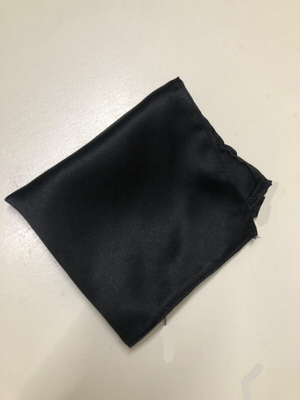 Black Solid Silk Pocket Square (LUXE COLLECTION)
