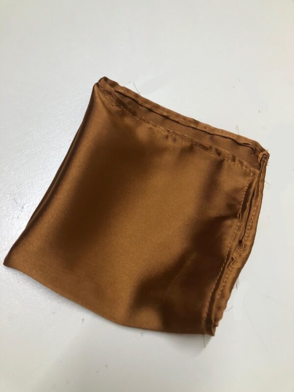 Gold Solid Silk Pocket Square (LUXE COLLECTION)