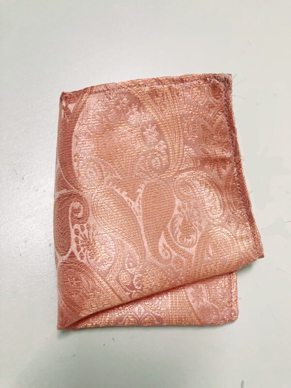Peach Jacuard Pocket Square