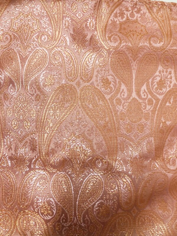 Peach Jacuard Pocket Square - Image 2