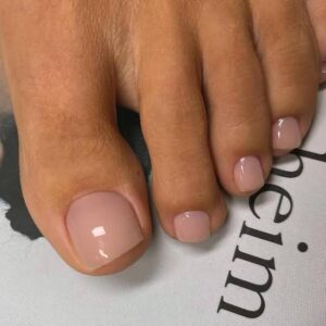 Tea Pink Toe Nails