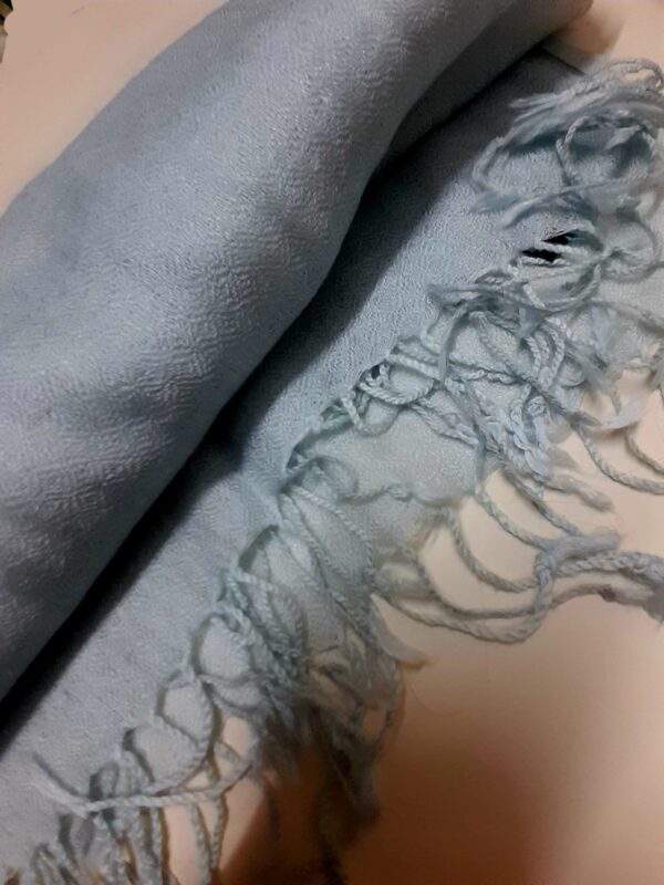 Ice Blue Cashmere Scarf