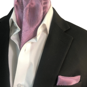 Closed Ascot with matching Pocket Square Set (LUXE COLLECTION)