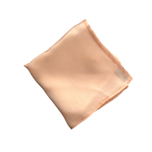 Peach Solid Silk Pocket Square (LUXE COLLECTION)