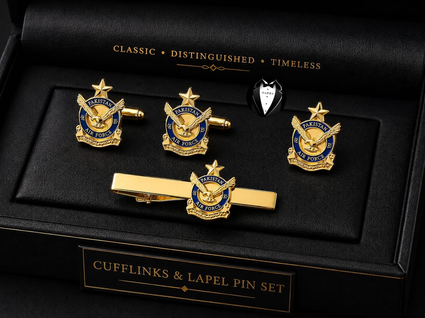 3D PAF logo Cufflink Set
