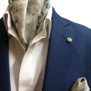 White Floral Ascot Set