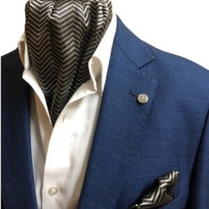 Grey Jacuard Ascot Set