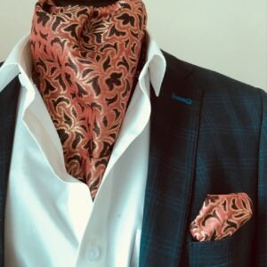 Black Jacuard Ascot Set