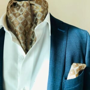Gold Jacuard Ascot Set