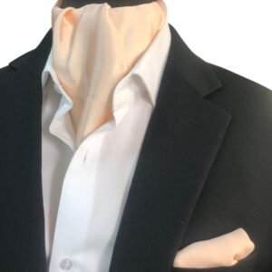 Solid Peach Ascot Set