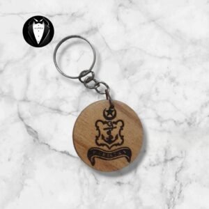 Navy Wooden Keyring